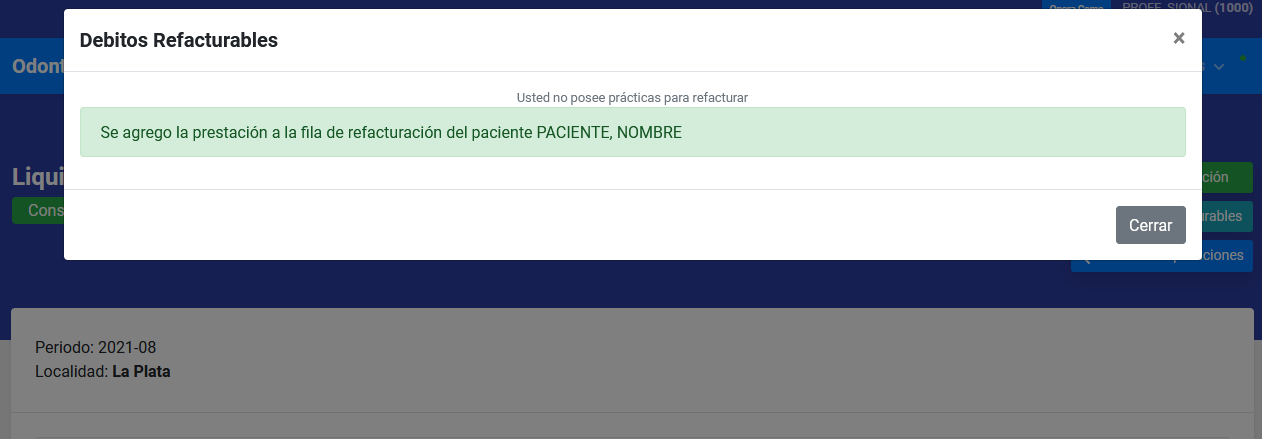 Vista detalle liquidacion