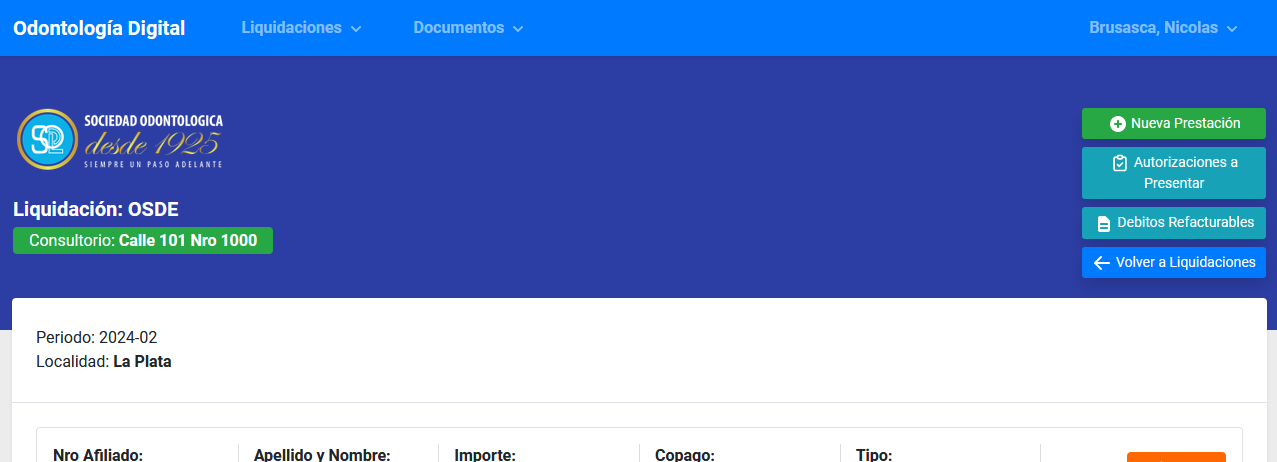 Resumen de liquidacion