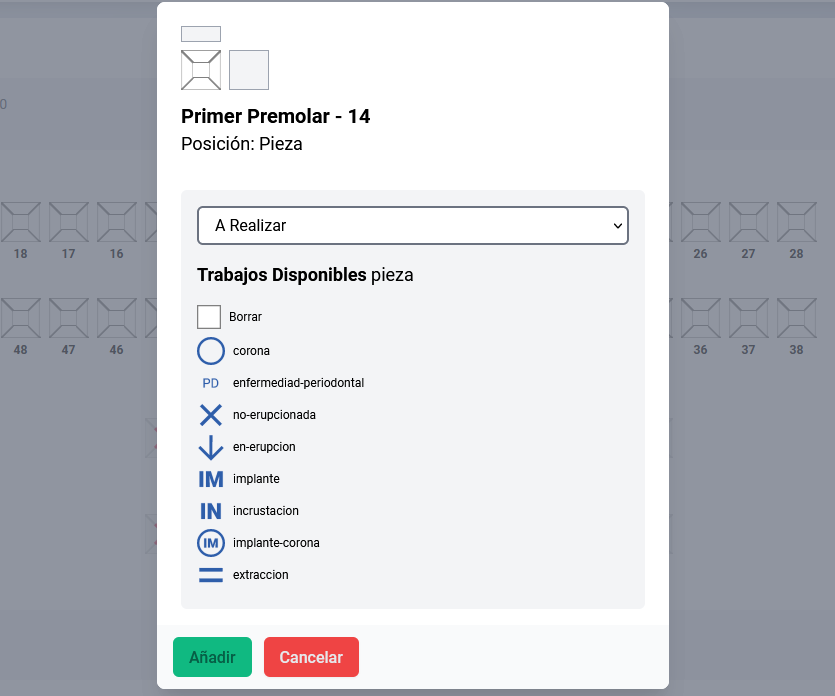 Carga trabajos a realizar