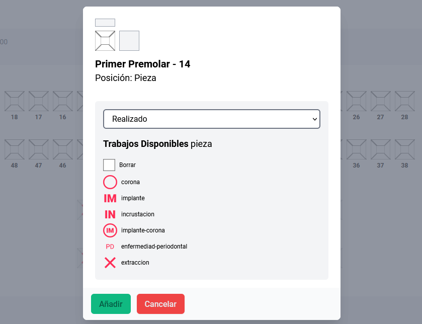 Carga trabajos realizados